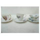 Collection of Vintage Tea Cups and Saucers