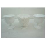 Vintage White Milk Glass Westmoreland and Indiana