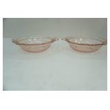 1930s Pink Depression Glass Pieces