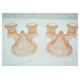 1930s Pink Depression Glass Pieces, Federal Glass Wigwam Windmill