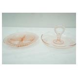 1930s Pink Depression Glass Pieces