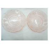 1930s Pink Depression Glass Plates 5ct