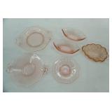 1930s Pink Depression Glass Pieces
