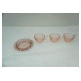 1930s Pink Depression Glass Pieces