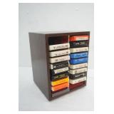 Vintage 8 tracks and rotating rack
