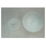 Vintage Fenton Hobnail Milk Glass Pedestal Candy Dish 9" tall