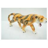 Vintage Mid Century Porcelain Tiger Figurine 21" long 8.5" tall