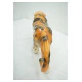 Vintage Mid Century Porcelain Tiger Figurine 21" long 8.5" tall