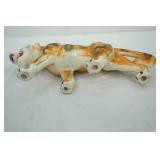 Vintage Mid Century Porcelain Tiger Figurine 21" long 8.5" tall