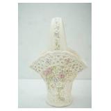 decorative ceramic basket vase 12" tall