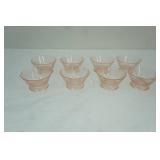 1930s Pink Depression Glass American Sweetheart Sherbet Bowls 8ct