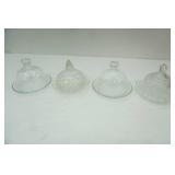 Vintage Clear Pressed & Etched Glass Domed Dishes