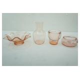 1930s Pink Depression Glass Pieces