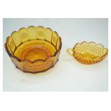 Vintage Amber Glass Pieces