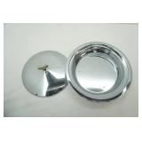 Vintage Kromex Round Lidded Covered, Footed, Casserole Serving Dish