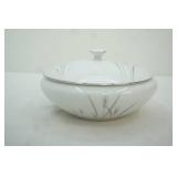 Vintage Platinum Wheat Fine China Covered Casserole Dish