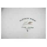 Vintage Platinum Wheat Fine China Covered Casserole Dish