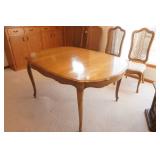 Dining Room Table & 6 Chairs, ottoman/side table