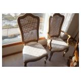 Dining Room Table & 6 Chairs, ottoman/side table