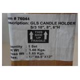 Set of Three Metallic Candle Holders - 6, 8 & 10"