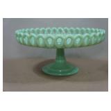 Martha Stewart 8.5" Handmade Jadeite Glass Cake Stand