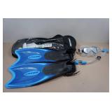 Cressi Adult Rondine Palau Fin Snorkel Set - Fin Size M/L