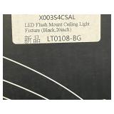 Mil - LED Flush Mount Ceiling Light - Black, 20-Inch LT0108-BG