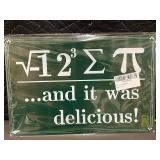 box c - Metal Sign - I 8 Sum Pi Math Pun (I Ate Some Pie) - 8x12 Inch Decor