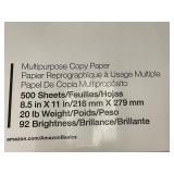 Amazon Basics Copy Paper 8.5 x 11 in 20 lb 92 Brightness 500 Sheets (4 Pack)