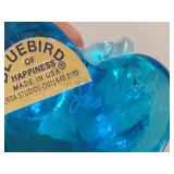 Art Glass Cardinals of Love and Bluebirds of Happiness Paperweights