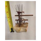 DeMott Signed Brutalist Metal Bird Scupture