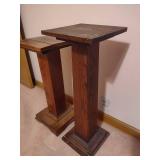 Two Wooden Vintage Plant Stands