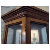 Lighted Oak China Cabinet