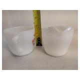 Fire King Milk Glass Fluerette Sugar/Creamer Set