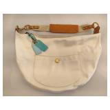 Coach Hampton Large White Satin Hobo Bag