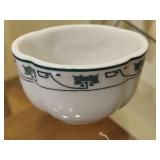 White Wall Shelf w/Small Porcelain Teapots & Accessories