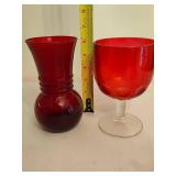 Ruby Red & Amethyst Vases/Cups