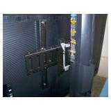 65" Samsung QB65R HDR 4K UHD (Ultra-High Def) Commercial Smart LED Display on Ergotron Neo-Flex Heavy-Duty Rolling TV Cart with Adjustable Shelf and Rotating TV Mount