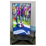 65" Samsung QB65R HDR 4K UHD (Ultra-High Def) Commercial Smart LED Display on Ergotron Neo-Flex Heavy-Duty Rolling TV Cart with Adjustable Shelf and Rotating TV Mount