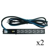 (2) Middle Atlantic PD-715SC-NS 7-Outlet Slim Power Strips - NEW IN BOX