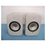 (2) KEF LSX LT II Powered Speakers - Stone White in color - in Original Box