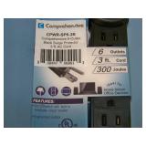 (6) Comprehensive CPWR-SP6-3B 6-Outlet Surge Protector with 3