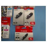 Miscellaneous Canon and Hewlett Packard (HP) Color Printer Cartridges - NEW in packaging