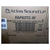 Atlas Sound FAP63TC-W 6.5" Coaxial 2-Way Low-Profile / Shallow Mount Ceiling Speakers with Tile Rails and C-Rings - NEW in Open Box