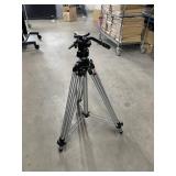 Manfrotto / Bogen 3046 Professional Video / Photography Multistage Tripod with 3063 Mini Fluid Video Tripod Head & Pan Bar / Arm