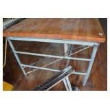 Wood Butcher Block Top Work Table
