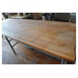 Wood Butcher Block Top Work Table