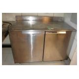 Commercial Rolling Cooler with Stainless Work Top