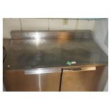 Commercial Rolling Cooler with Stainless Work Top