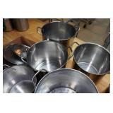 *6* Stainless Steel Stock Pots and Lids